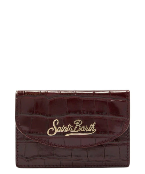 Porte-cartes MC2 Saint Barth en cuir imprimé crocodile