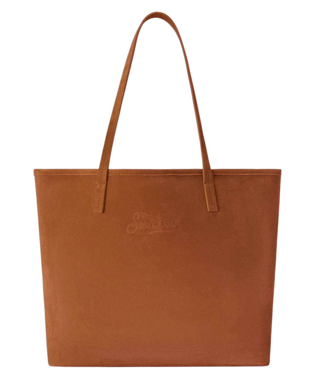 Sac City Regular en daim MC2 Saint Barth avec pochette amovible