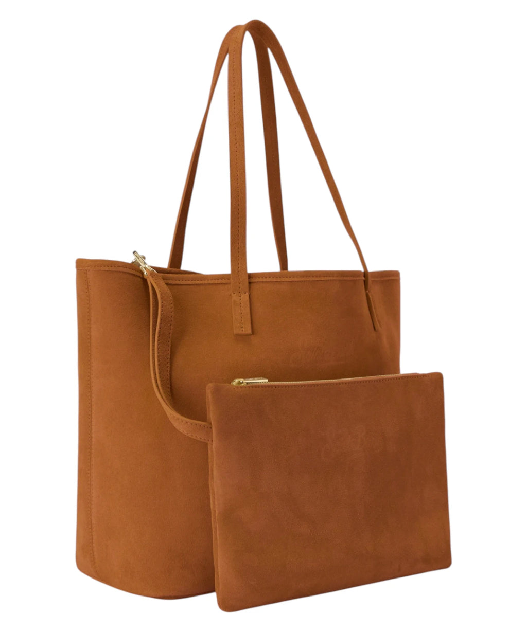 Sac City Regular en daim MC2 Saint Barth avec pochette amovible