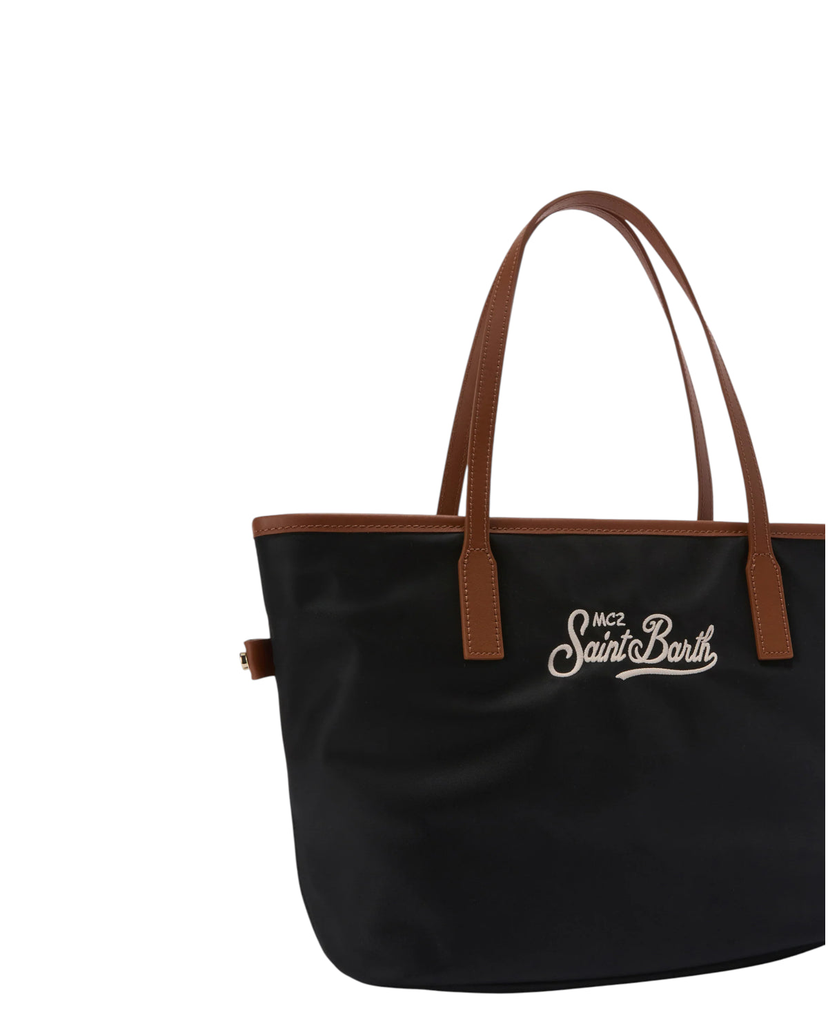 Borsa City Medium Nylon Nero MC2 Saint Barth