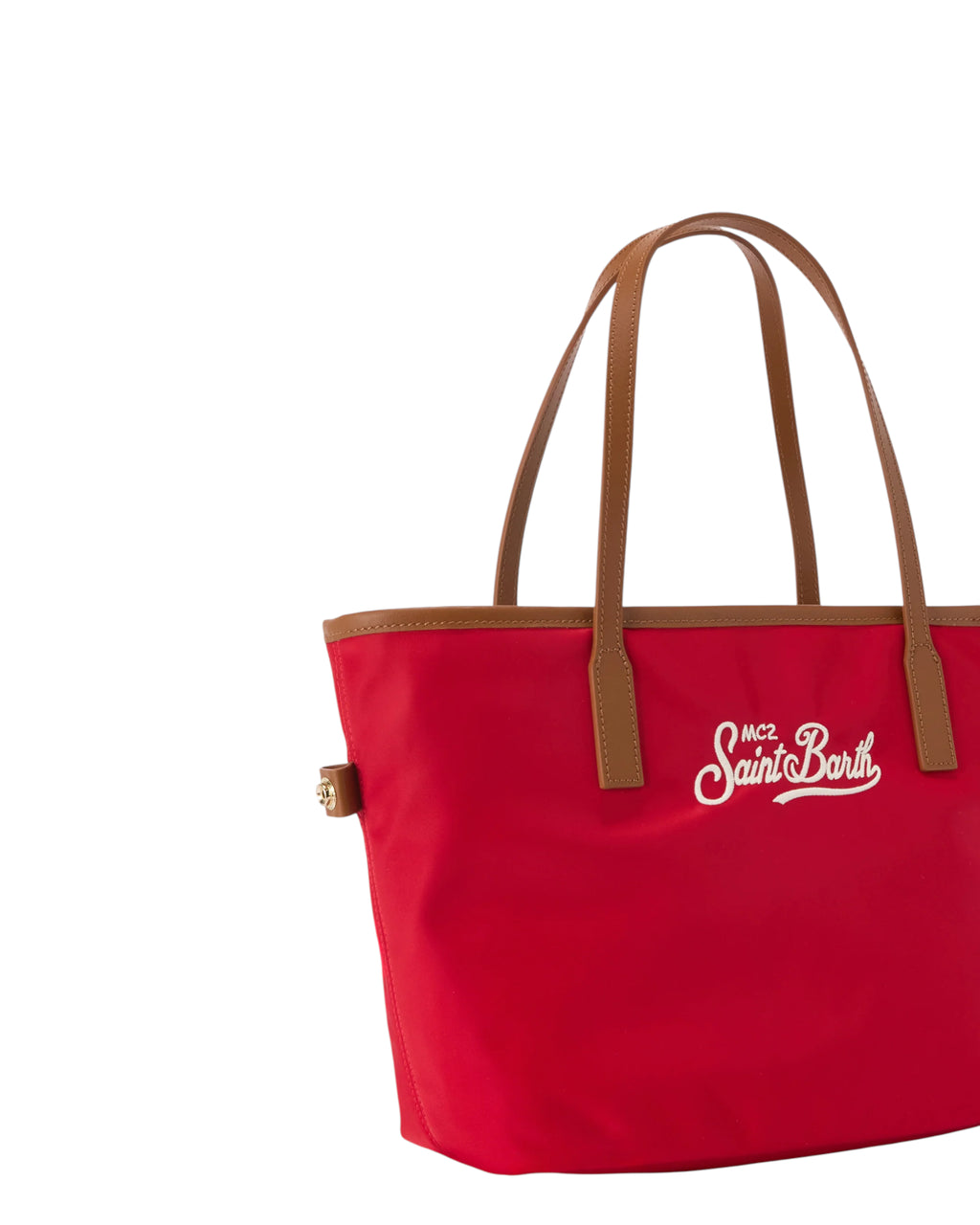 Sac City Medium en nylon rouge MC2 Saint Barth