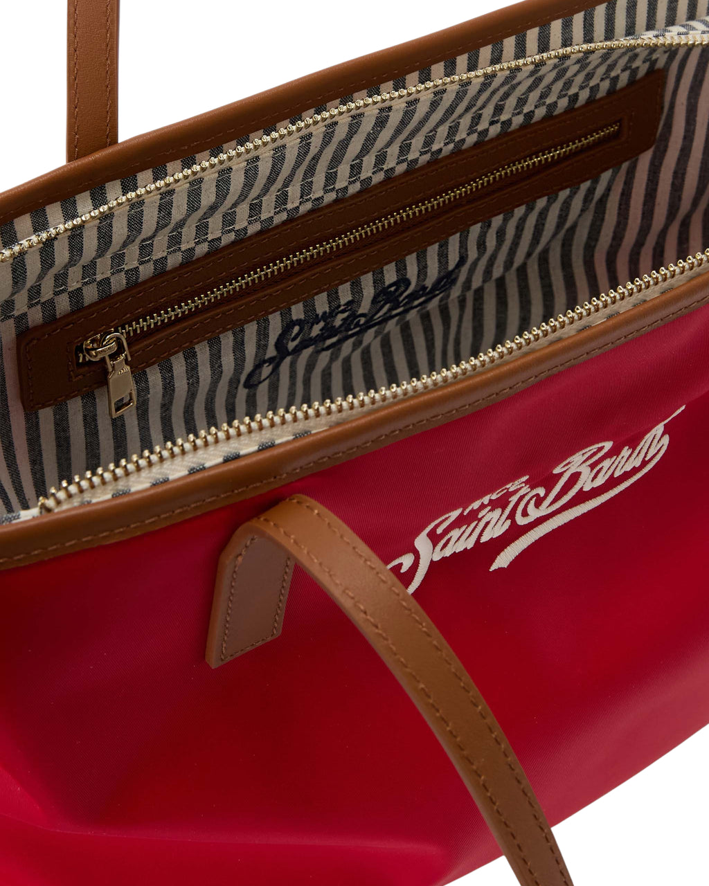 Sac City Medium en nylon rouge MC2 Saint Barth