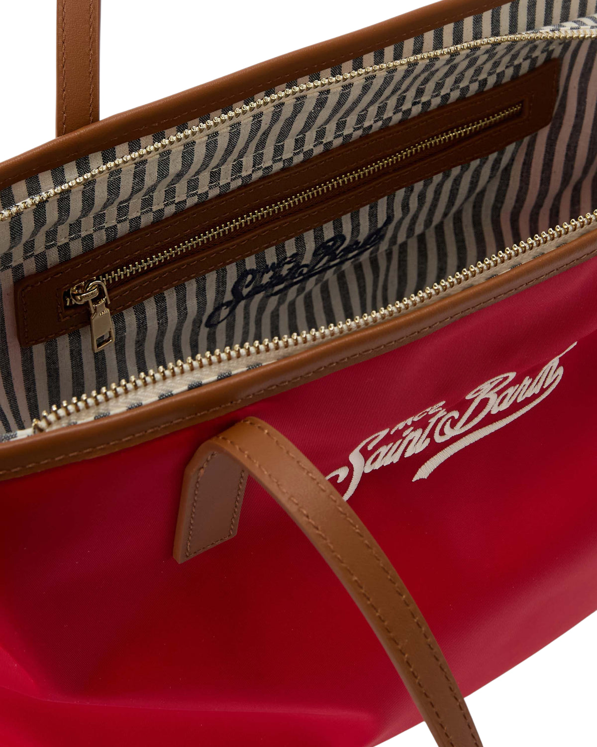 Sac City Medium en nylon rouge MC2 Saint Barth