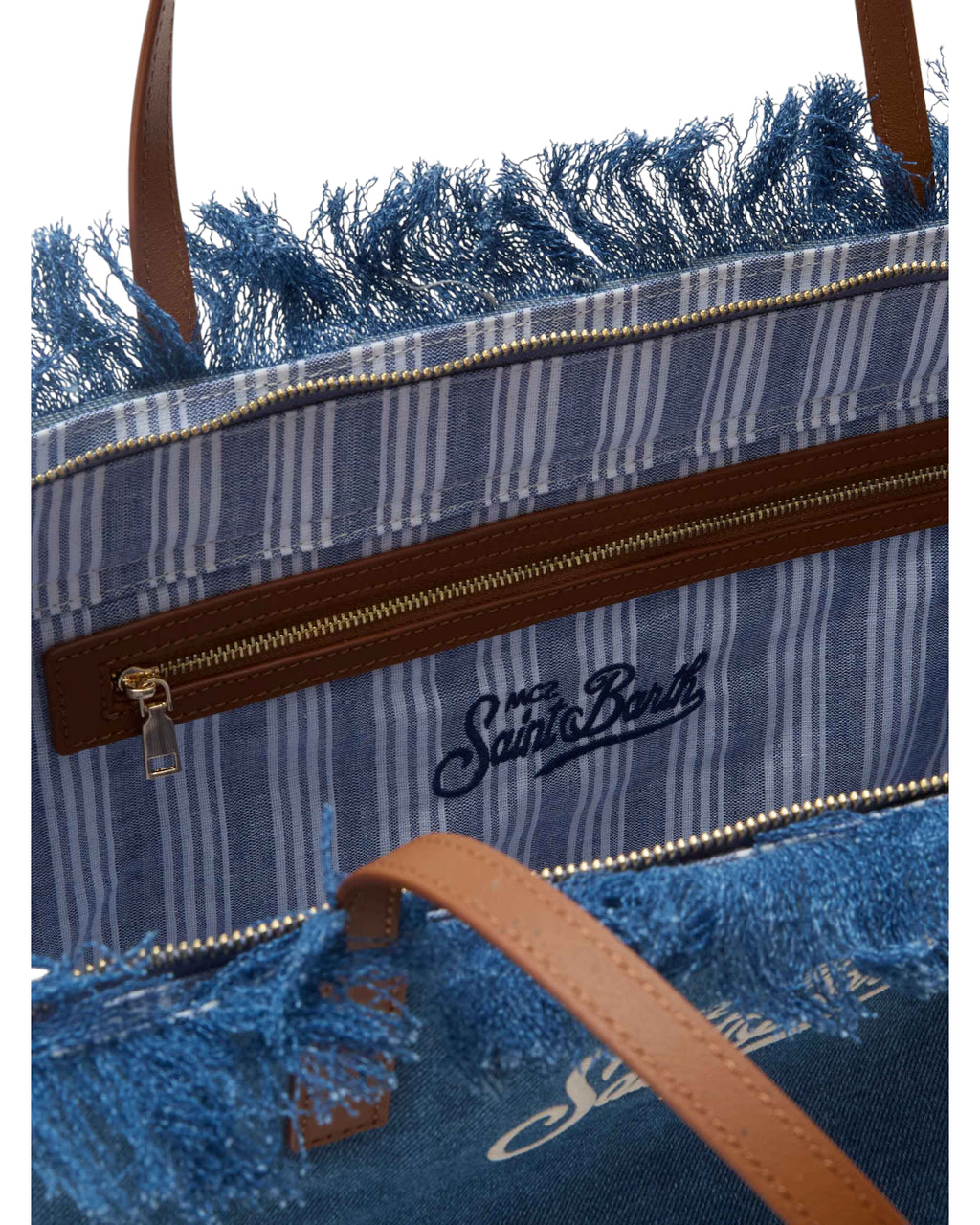 Sac Denim Bleu Femme avec Franges et Zip | City Regular