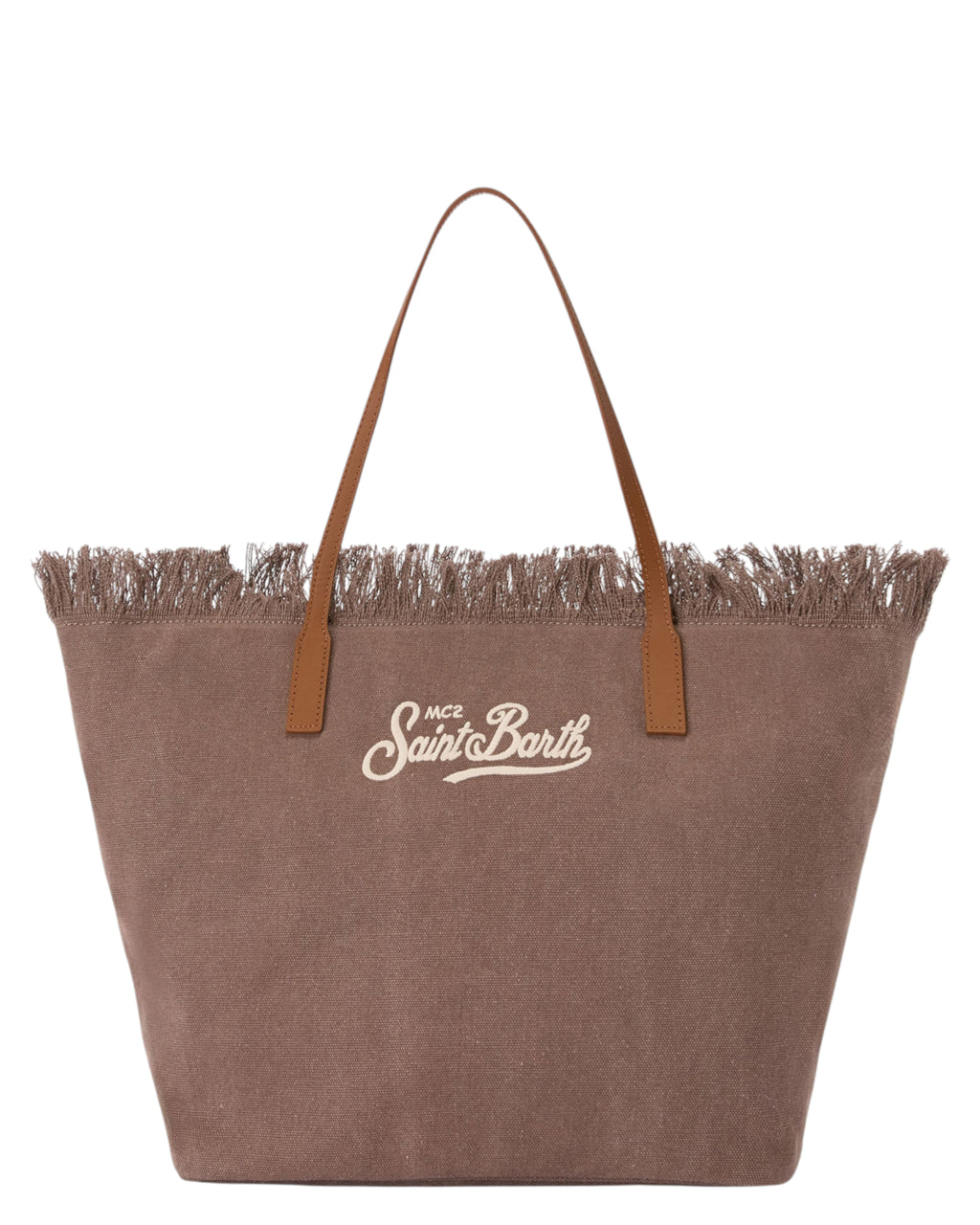 Sac Shopper City en toile marron avec franges