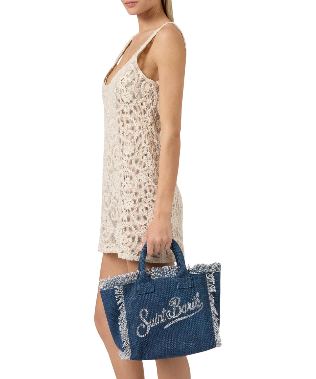 Sac Colette MC2 Saint Barth en toile avec logo strass