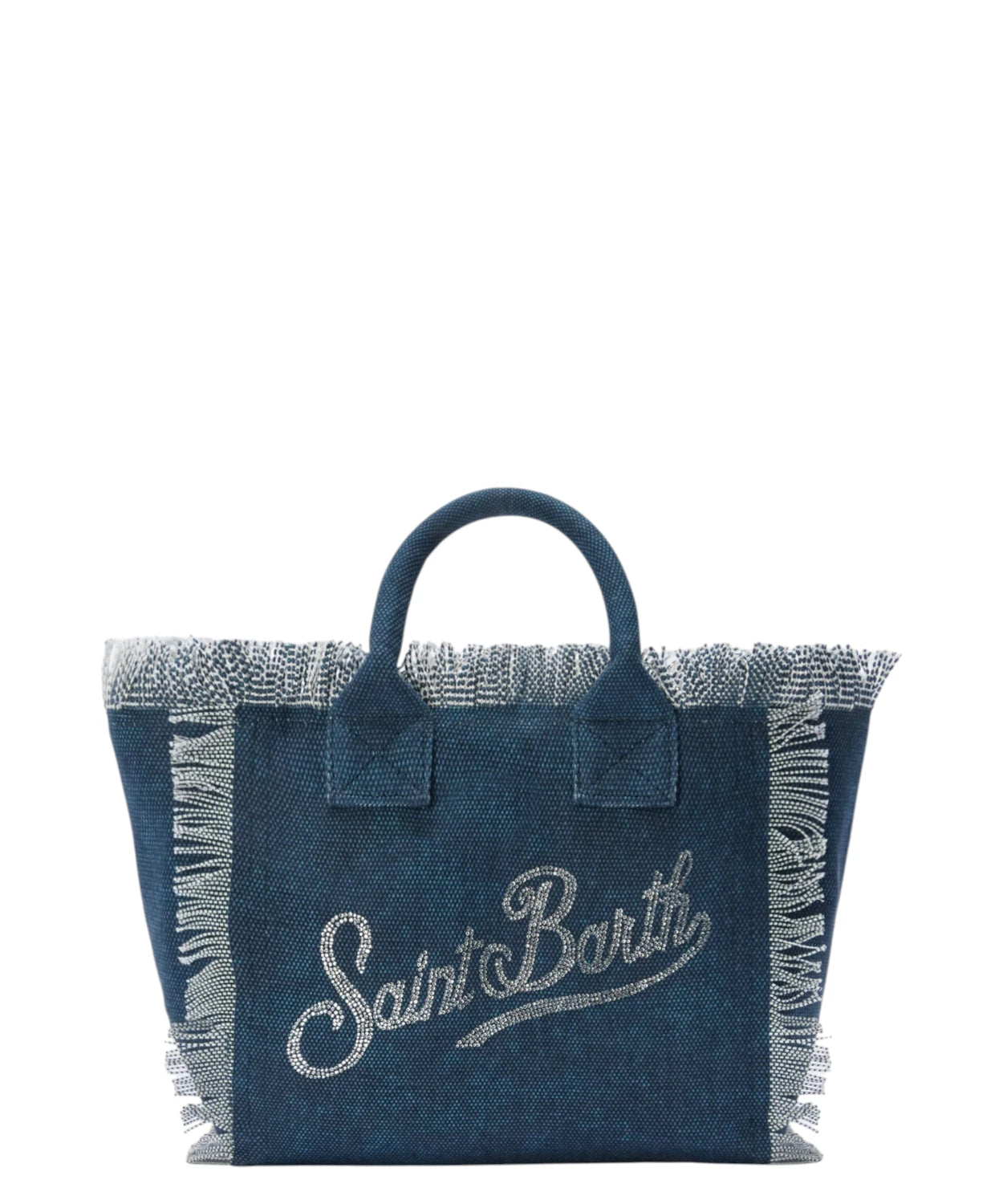 Borsa Vanity Mini in Canvas di MC2 Saint Barth con Logo Strass