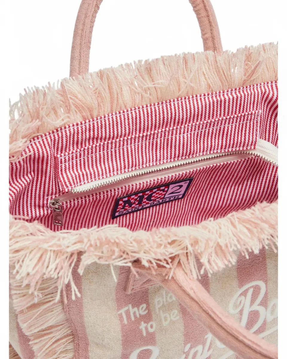 Borsa Colette in Spugna a Righe Azzurre-Borse a mano-Mc2 Saint Barth-Vittorio Citro Boutique