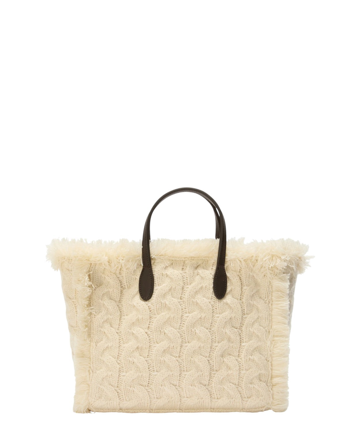 Colette Wool Braid bianca a trecce con strass e tracolla removibile-Mc2 Saint Barth-Borse a mano-Vittorio Citro Boutique