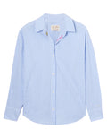 Chemise Cristal en coton seersucker rayé avec broderies