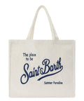Sac Essential en coton sangallo avec logo contrasté
