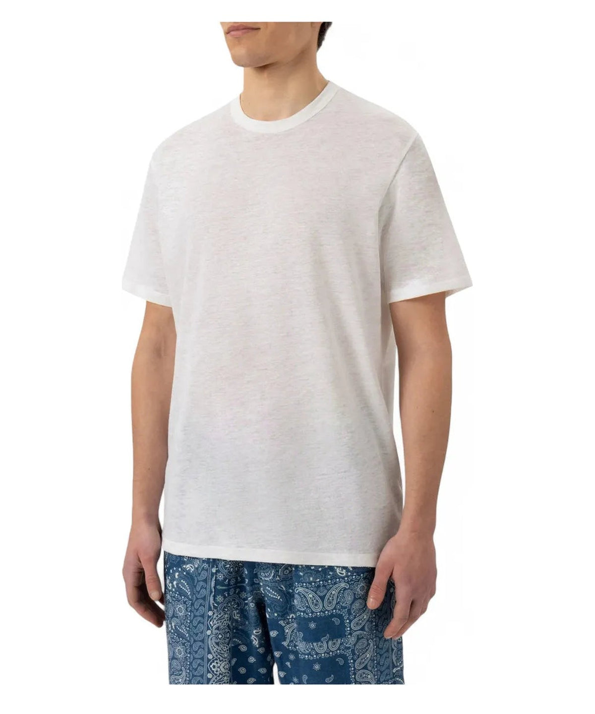 T-shirt Ecstasea in Jersey di Lino Bianca con Tasca-Mc2 Saint Barth-T-shirt-Vittorio Citro Boutique