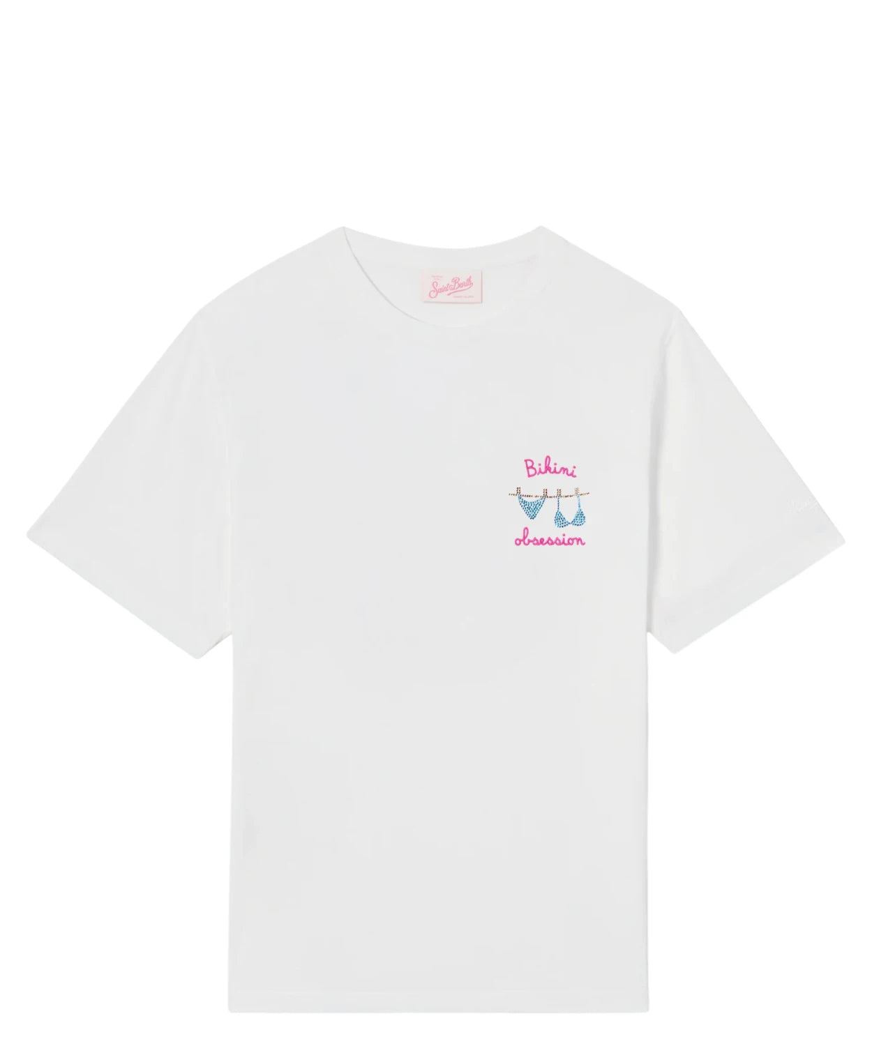 T-shirt Emilie MC2 Saint Barth avec broderie strass Bikini Obsession