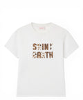 T-shirt Emilie en coton avec patch logo animalier pour femme