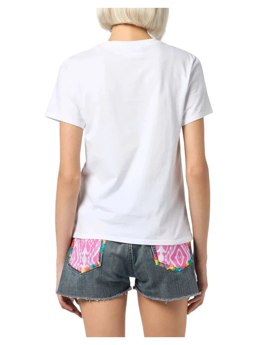 T-Shirt Emilie con Ricamo "Stai Calma"-Mc2 Saint Barth-T-shirt-Vittorio Citro Boutique