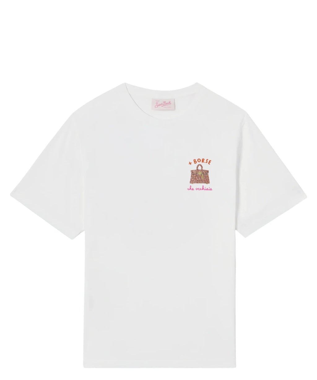 T-shirt Emilie MC2 Saint Barth avec broderie strass