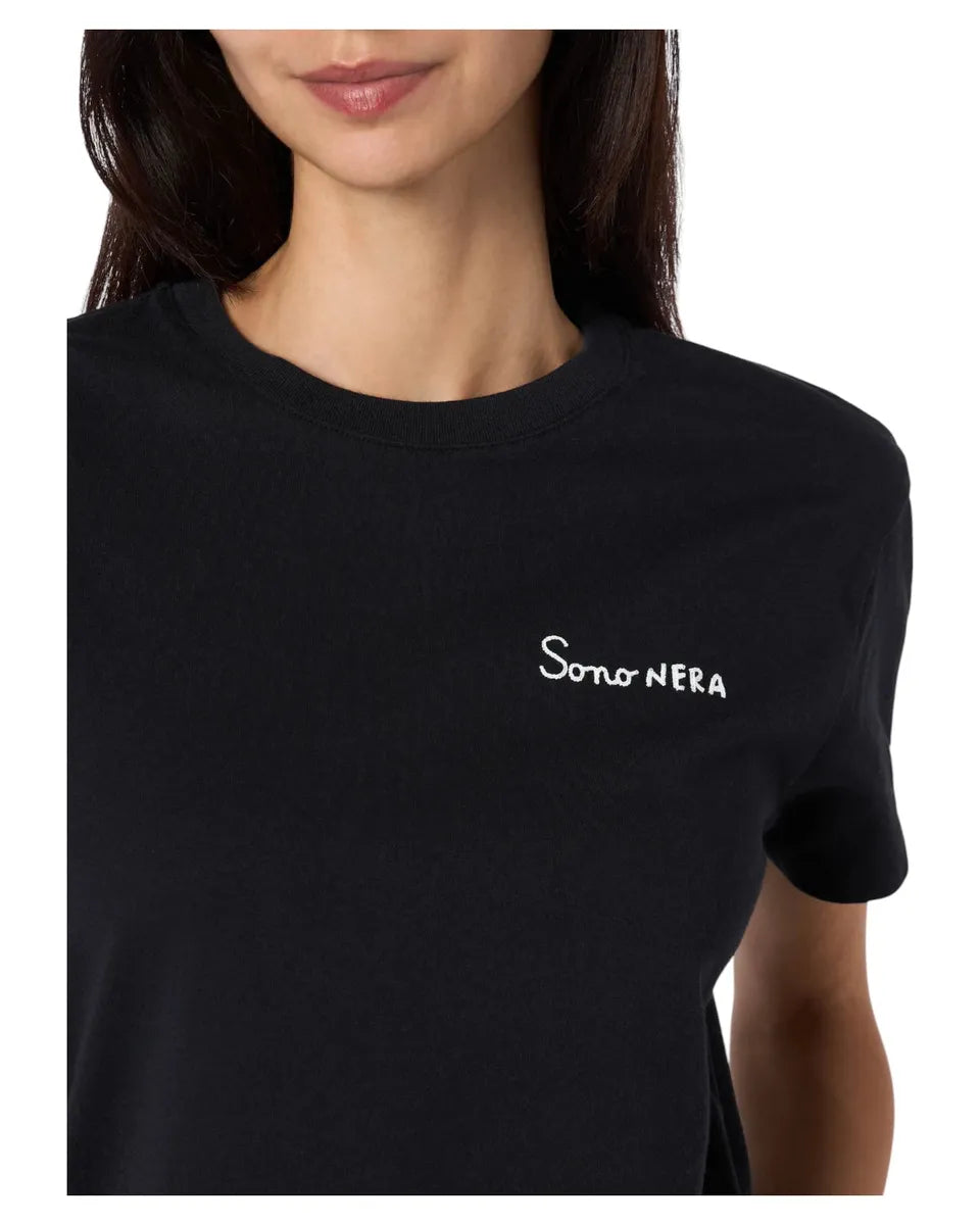 T-shirt Emilie con ricamo “Sono Nera”-Mc2 Saint Barth-T-shirt-Vittorio Citro Boutique