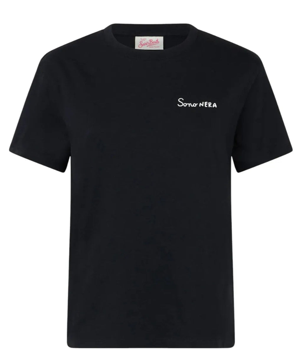 T-shirt Emilie con ricamo “Sono Nera”-Mc2 Saint Barth-T-shirt-Vittorio Citro Boutique