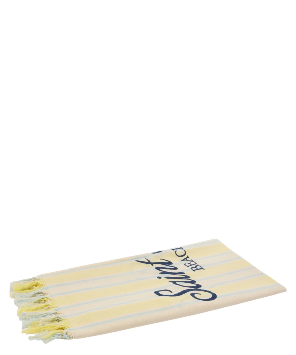 Serviette de plage MC2 Saint Barth avec franges et logo