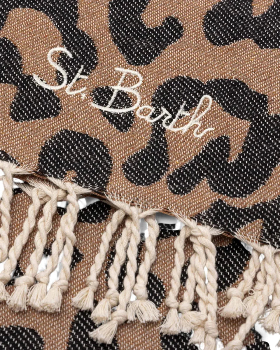 Telo Mare Fouta Animalier in Cotone Jacquard-Mc2 Saint Barth-Accessori mare-Vittorio Citro Boutique
