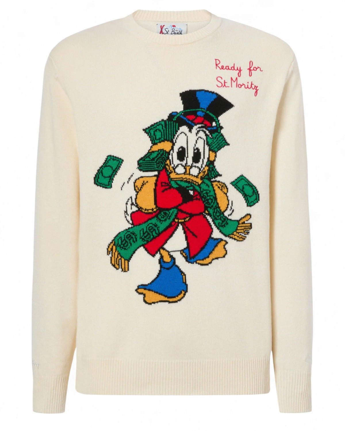 Maglione Heron in misto cashmere con jacquard Zio Paperone-Mc2 Saint Barth-Maglieria-Vittorio Citro Boutique