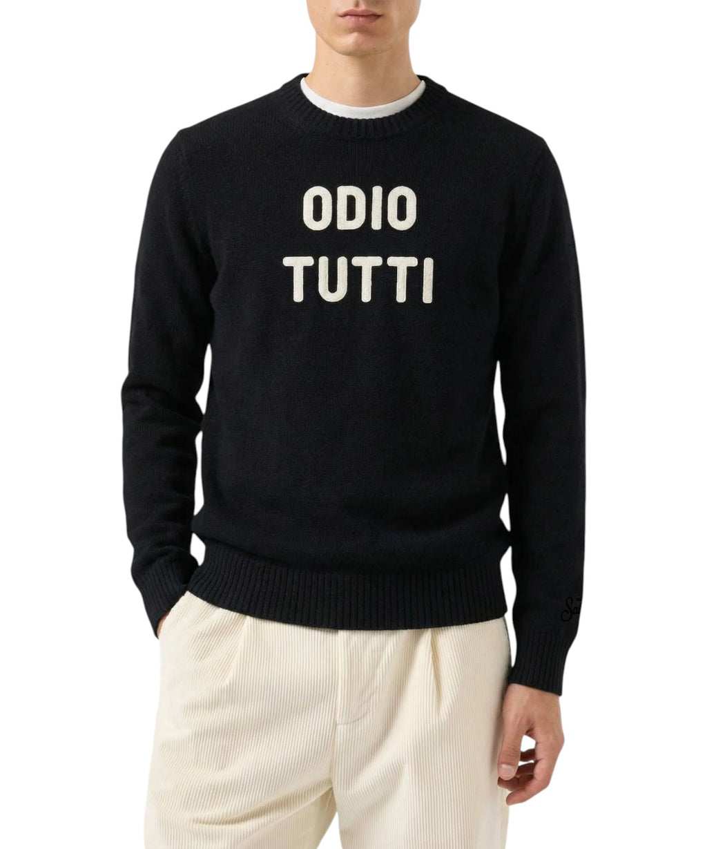 Maglione Uomo Heron in Cashmere ODIO TUTTI
