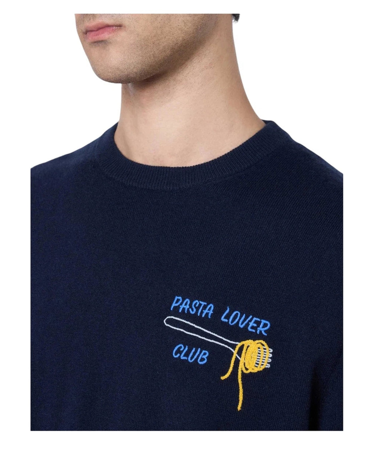 Maglione Heron Blu Pasta lover club-Mc2 Saint Barth-Maglieria-Vittorio Citro Boutique