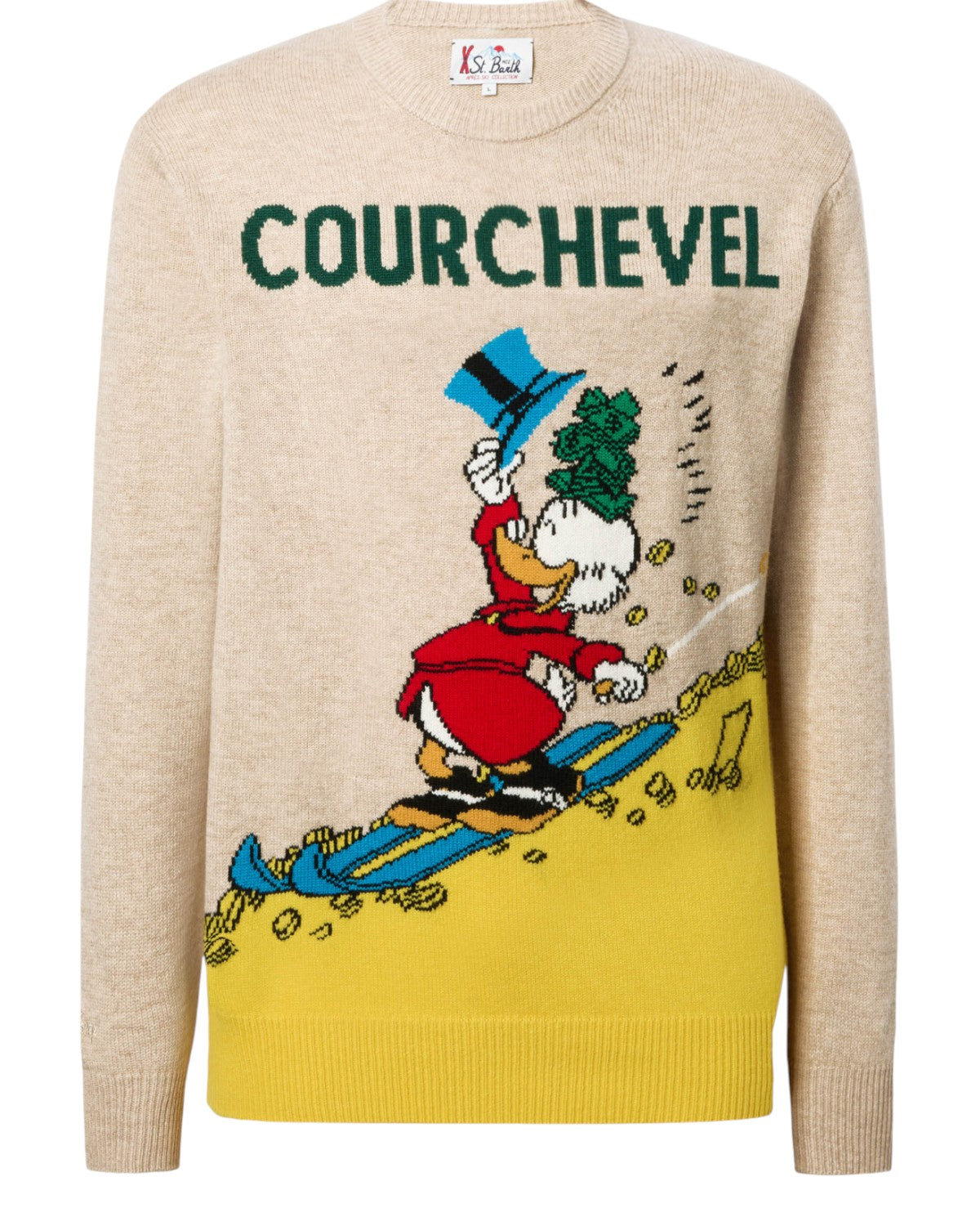 Maglione in misto cashmere con jacquard Zio Paperone Courchevel-Mc2 Saint Barth-Maglieria-Vittorio Citro Boutique