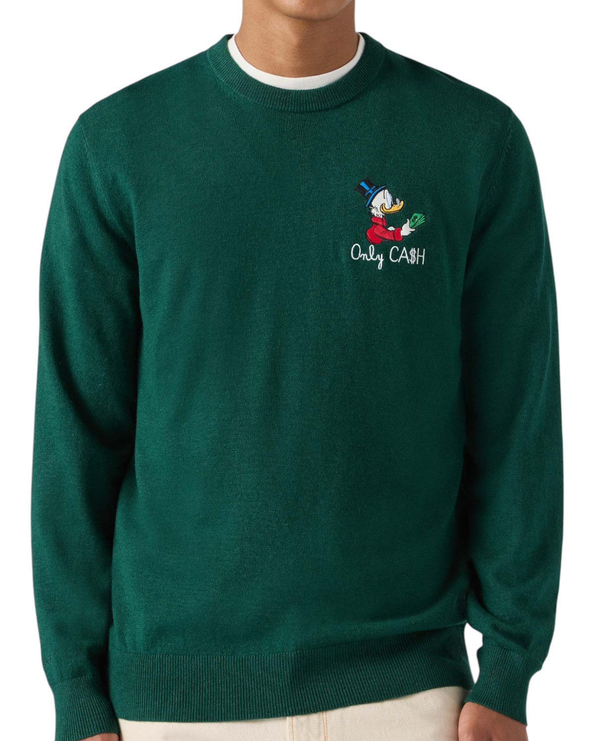 Maglione Heron Light con ricamo Zio Paperone-Mc2 Saint Barth-Maglieria-Vittorio Citro Boutique