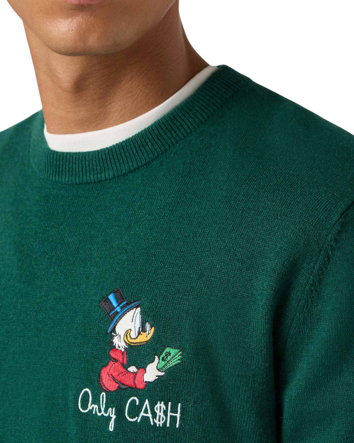 Maglione Heron Light con ricamo Zio Paperone-Mc2 Saint Barth-Maglieria-Vittorio Citro Boutique