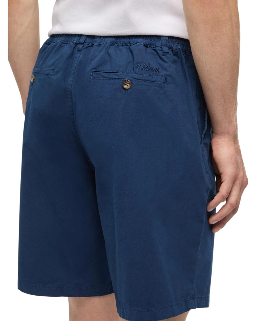 Bermuda homme Ischia en coton estival bleu marine