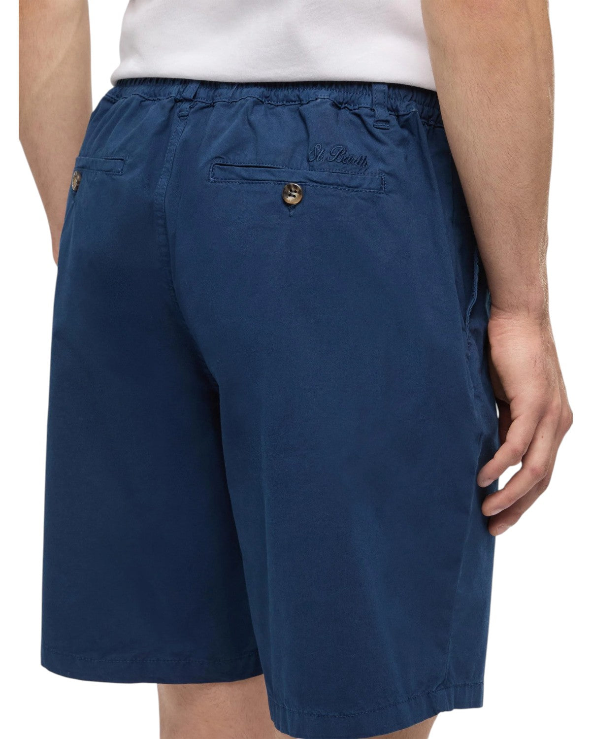 Bermuda homme Ischia en coton estival bleu marine