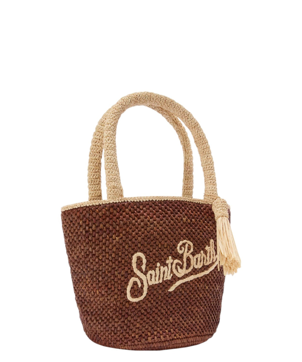 Sac Marcy Mini en raphia marron pour looks estivaux élégants