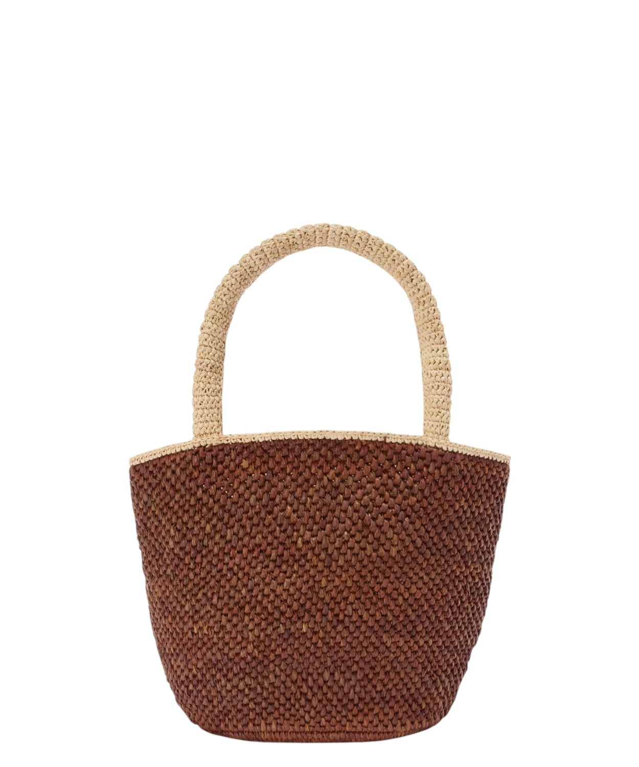 Sac Marcy Mini en raphia marron pour looks estivaux élégants