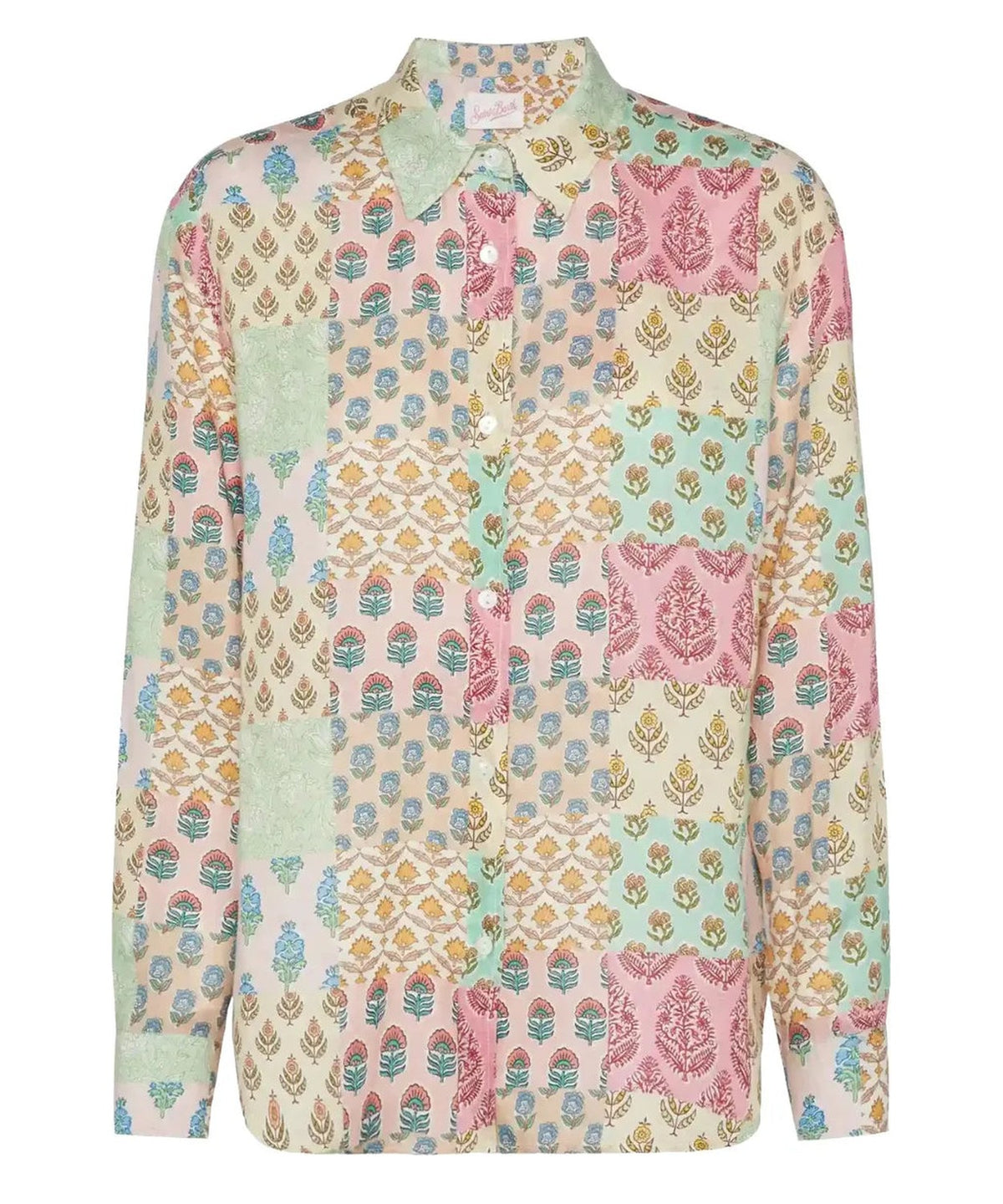 Camicia Meredith in Lino Stampa Floreale Patch-Mc2 Saint Barth-Camicie-Vittorio Citro Boutique