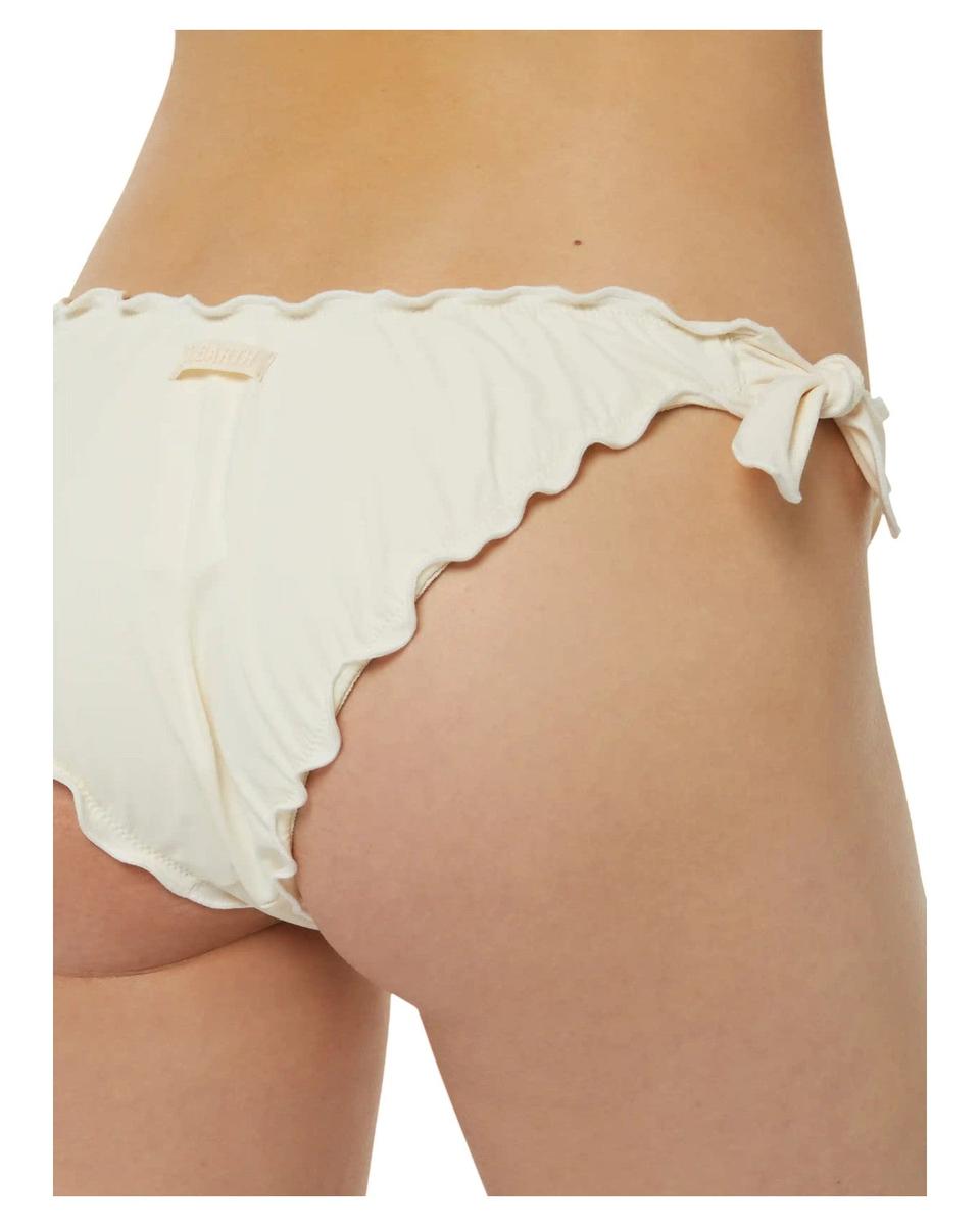 Slip Bikini Moon Bianco con Bordi Arricciati e Laccetti Regolabili-Mc2 Saint Barth-Costumi da bagno-Vittorio Citro Boutique