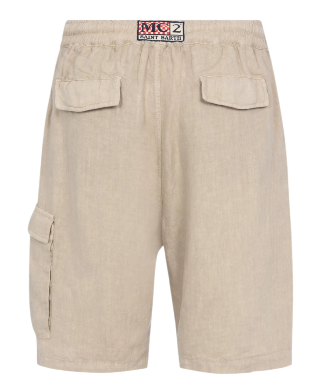 Bermuda homme en lin Marseille avec cordon de serrage pour le confort