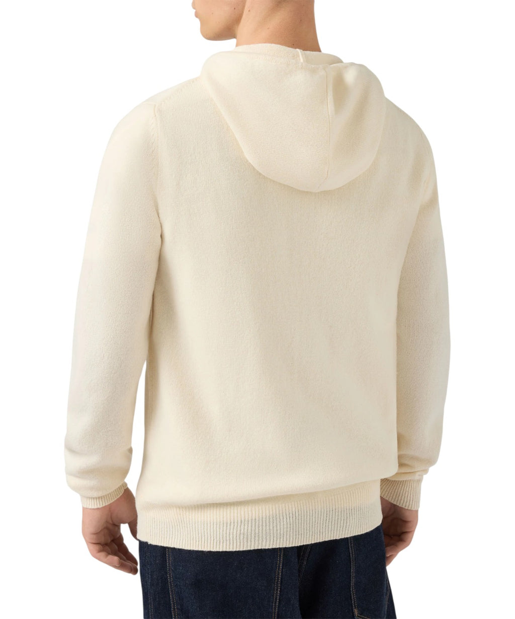 Sweat Notting en pure laine lambswool avec capuche et zip