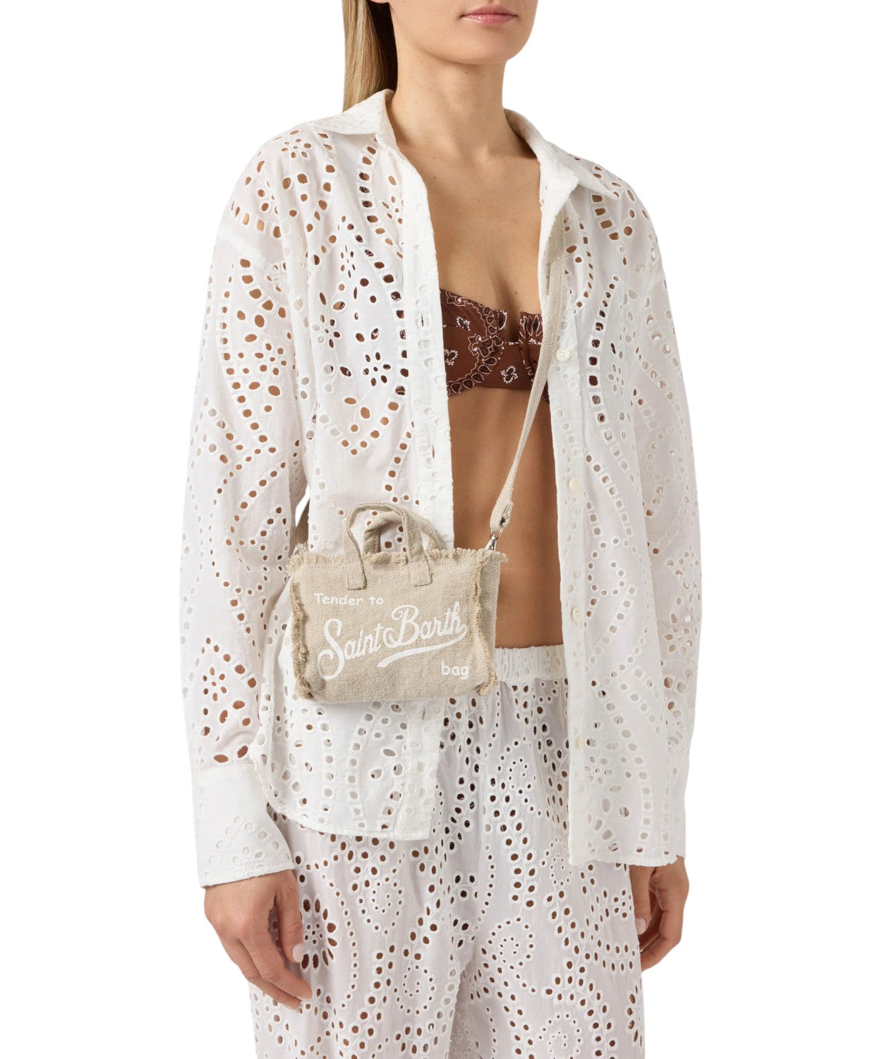 Sac téléphone MC2 Saint Barth en lin avec logo