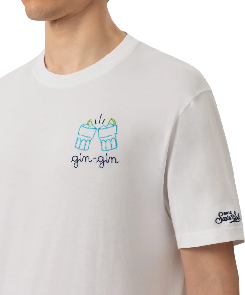 T-shirt homme Portofino MC2 Saint Barth avec broderie Gin Gin