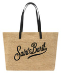Sac City en raphia avec logo brodé