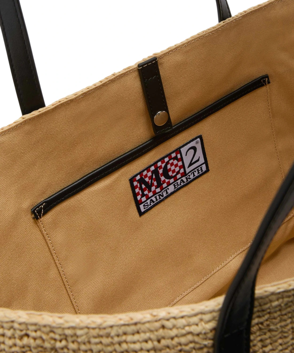 Sac City en raphia avec logo brodé