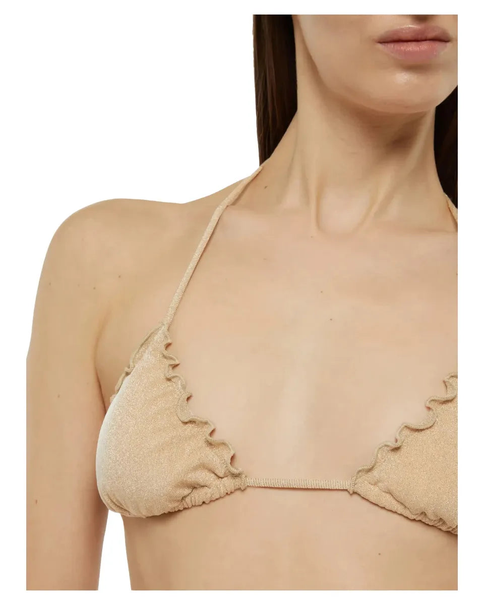 Sagittarius Top a Triangolo in Lurex Beige-Mc2 Saint Barth-Costumi da bagno-Vittorio Citro Boutique