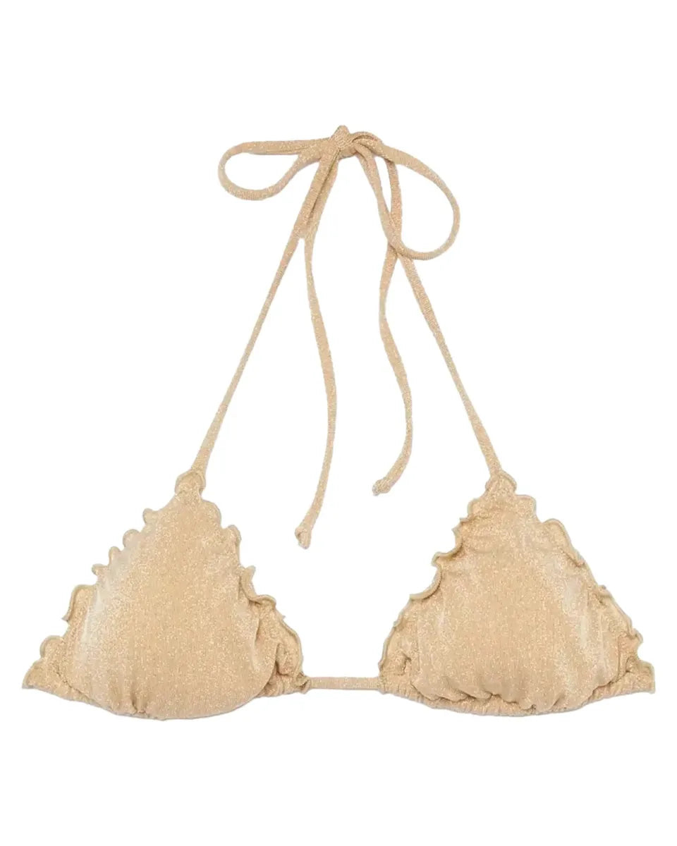 Sagittarius Top a Triangolo in Lurex Beige-Mc2 Saint Barth-Costumi da bagno-Vittorio Citro Boutique