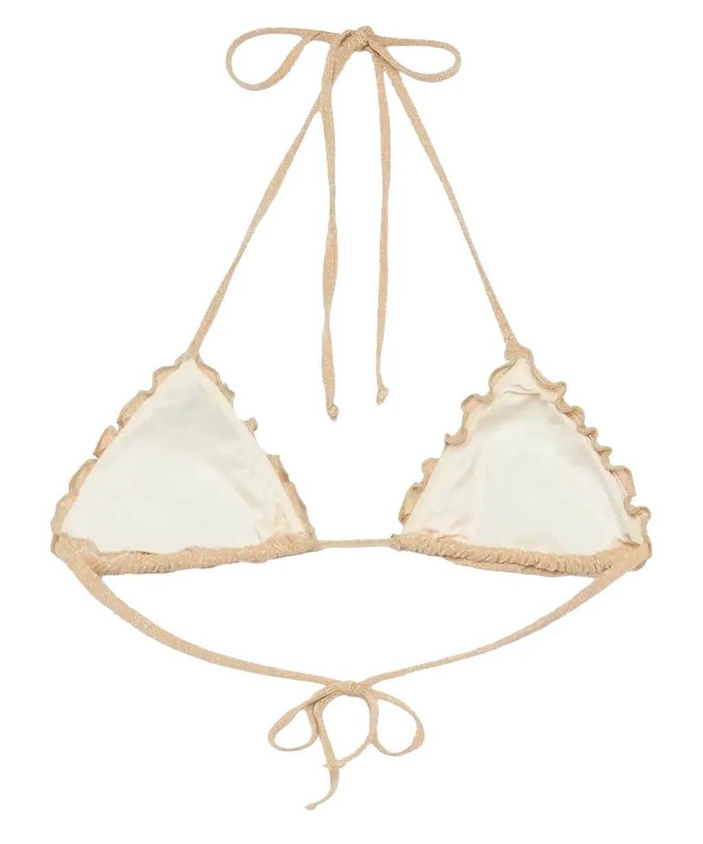 Sagittarius Top a Triangolo in Lurex Beige-Mc2 Saint Barth-Costumi da bagno-Vittorio Citro Boutique
