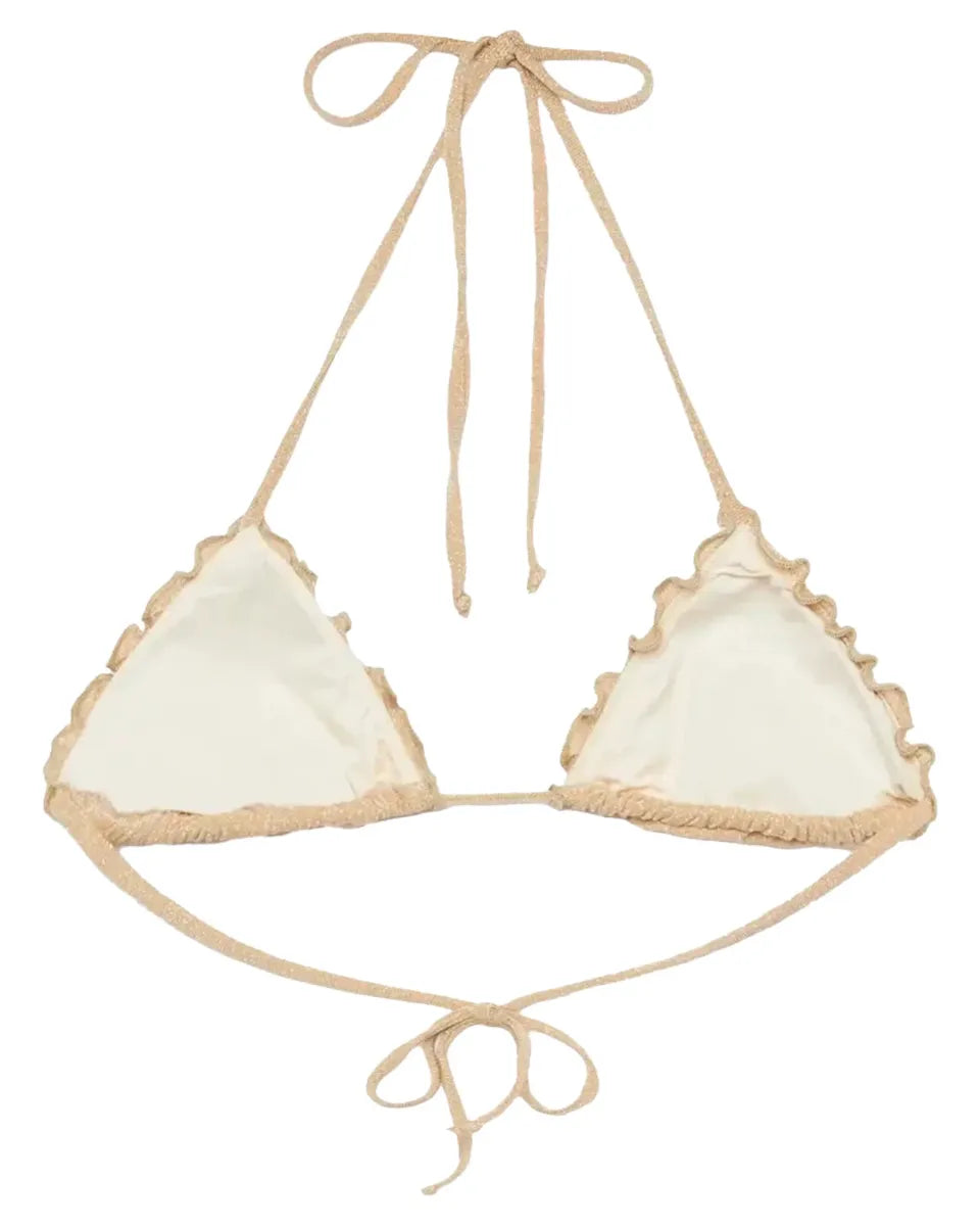 Sagittarius Top a Triangolo in Lurex Beige-Mc2 Saint Barth-Costumi da bagno-Vittorio Citro Boutique