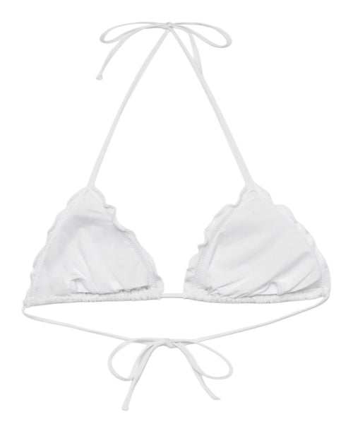 Top Bikini Sagittarius en dentelle Sangallo avec design triangle