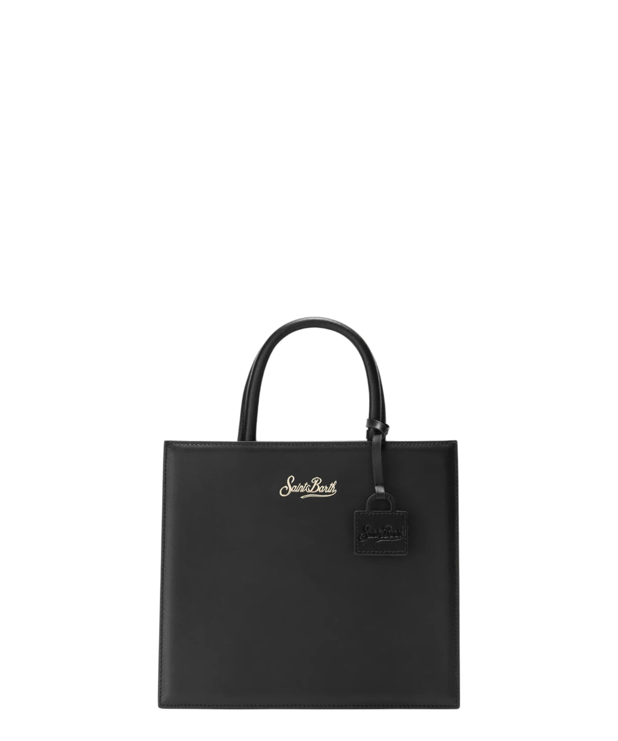 Shop Bag Midi in pelle nera con tracolla removibile-Mc2 Saint Barth-Borse a mano-Vittorio Citro Boutique