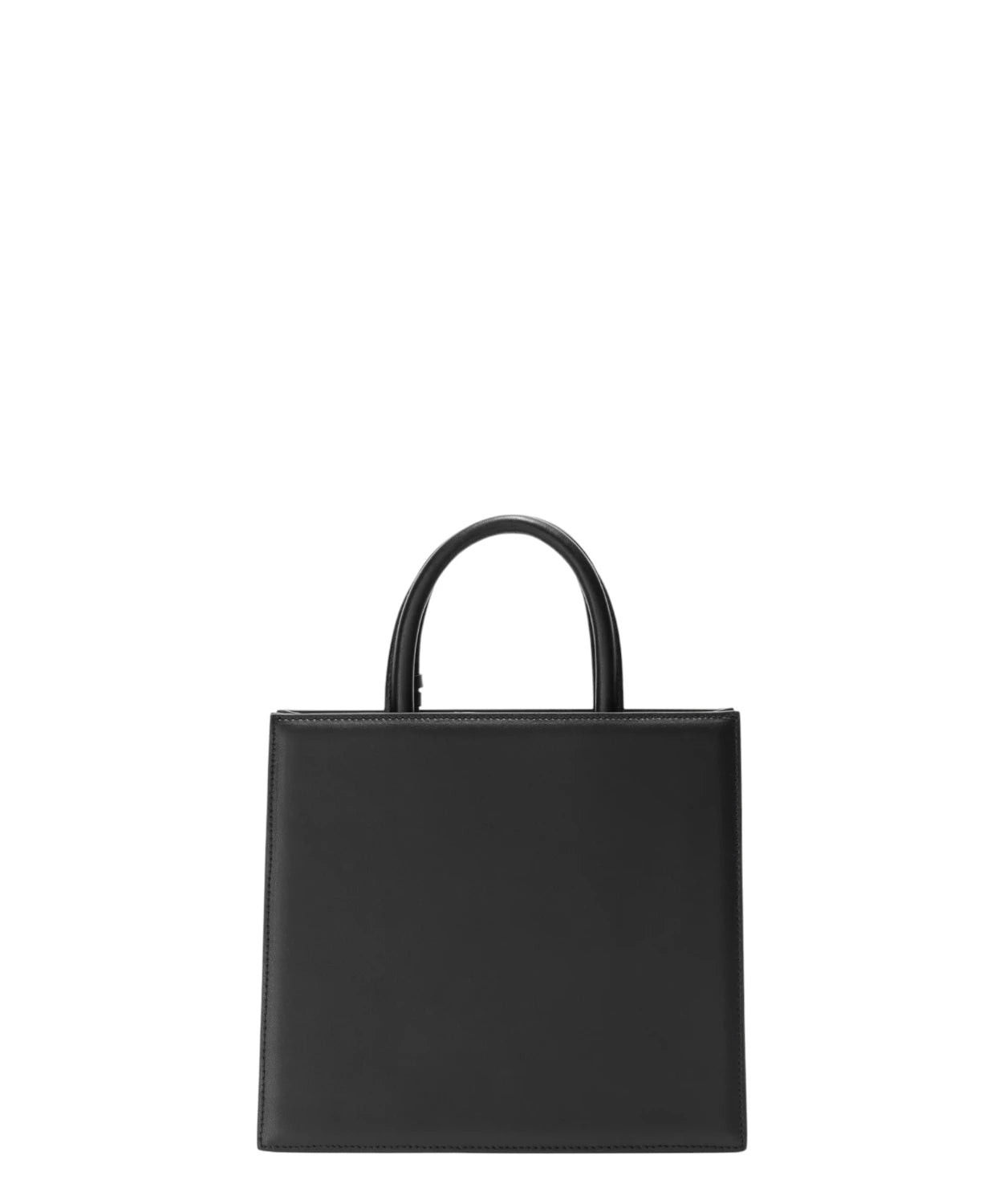 Shop Bag Midi in pelle nera con tracolla removibile-Mc2 Saint Barth-Borse a mano-Vittorio Citro Boutique