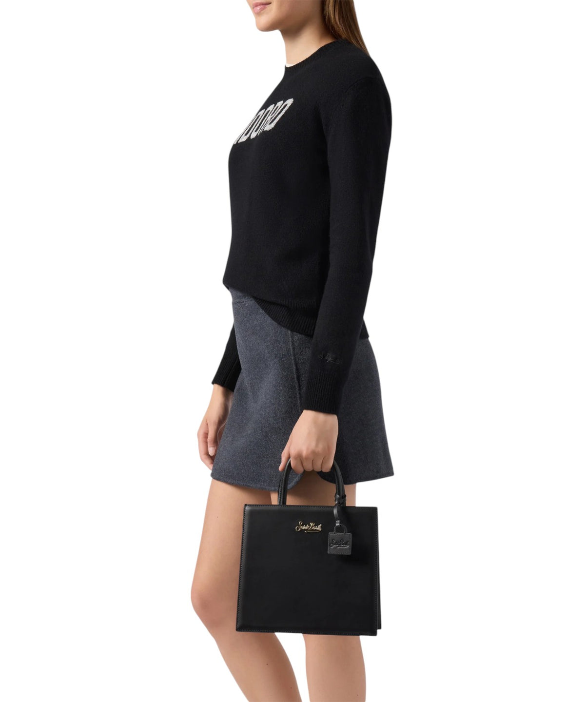 Shop Bag Midi in Pelle con Tracolla